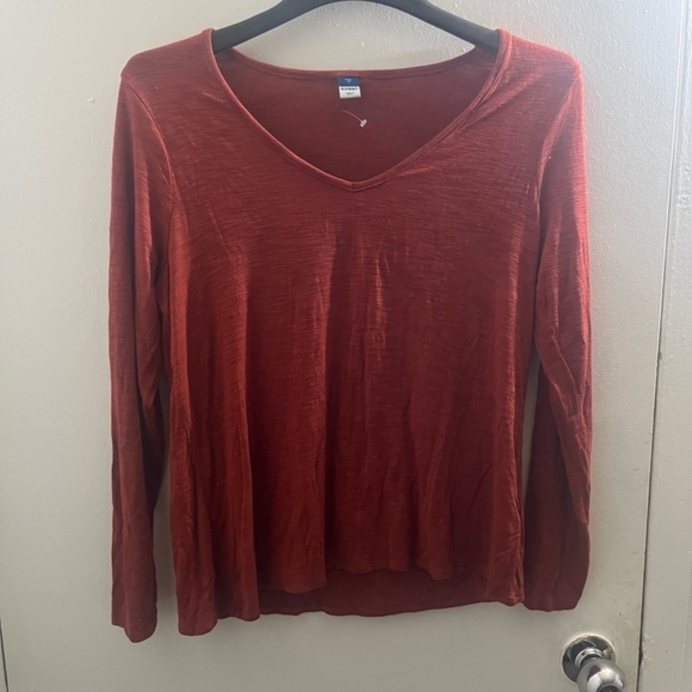 Old Navy Women's Burnt Orange Long Sleeve Top